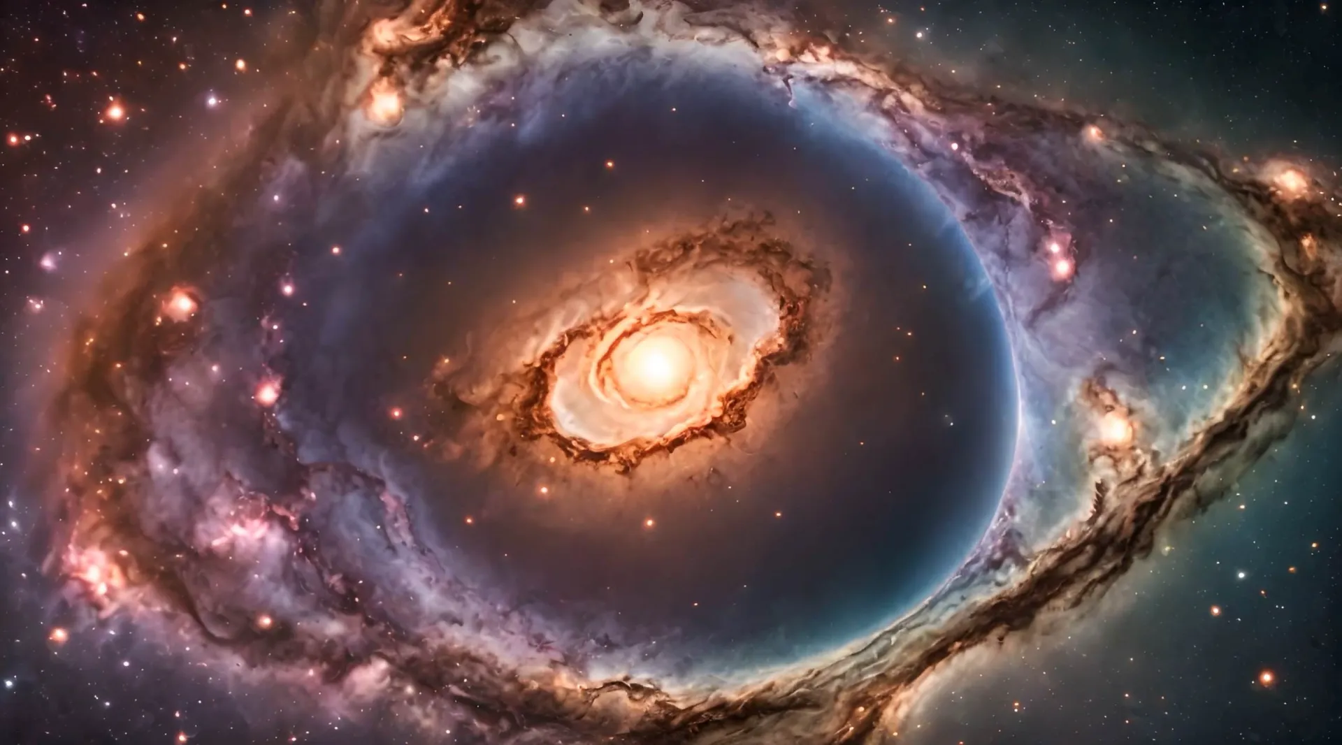 Stunning Galaxy Core and Spiral Arms Scene Backdrop Video